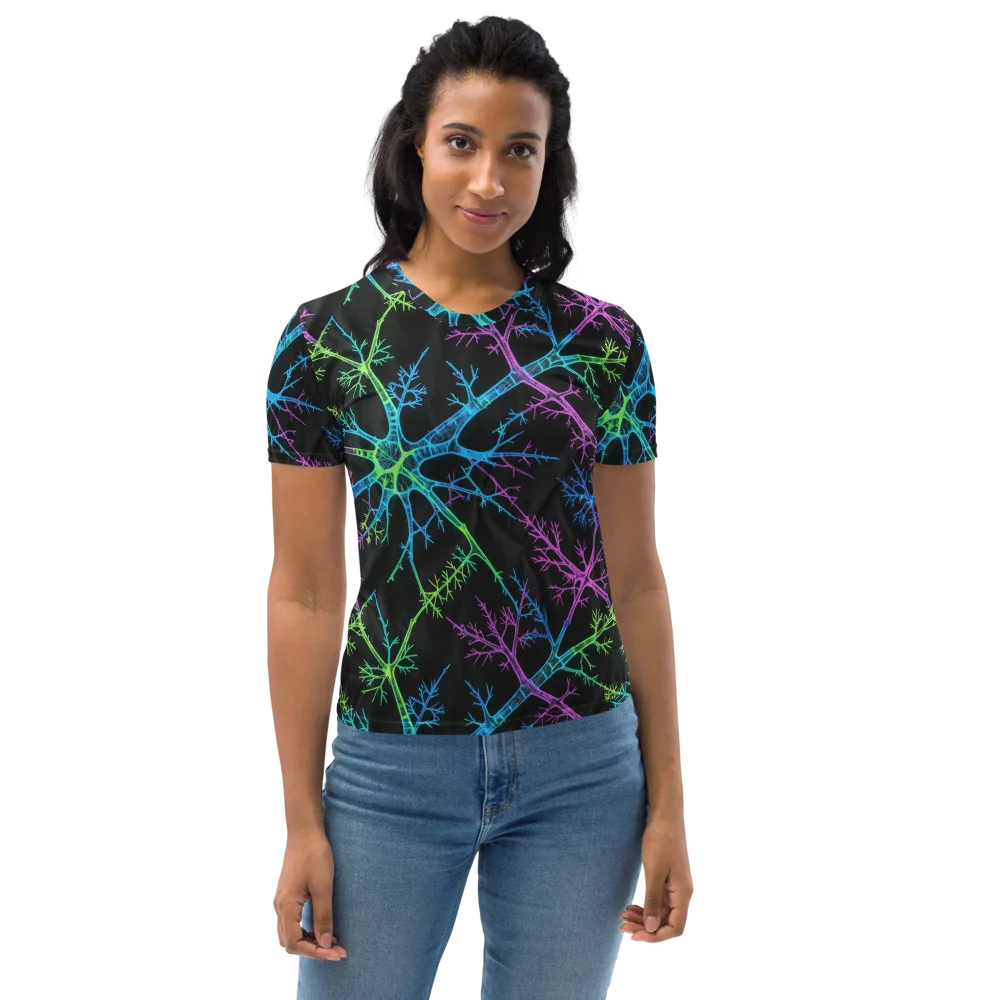 Ultraviolet Branch on Women's Crew Neck T-Shirt — Front