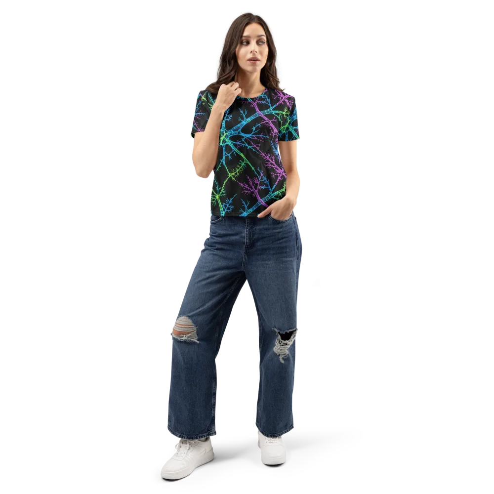 Ultraviolet Branch on Women's Crew Neck T-Shirt — Front