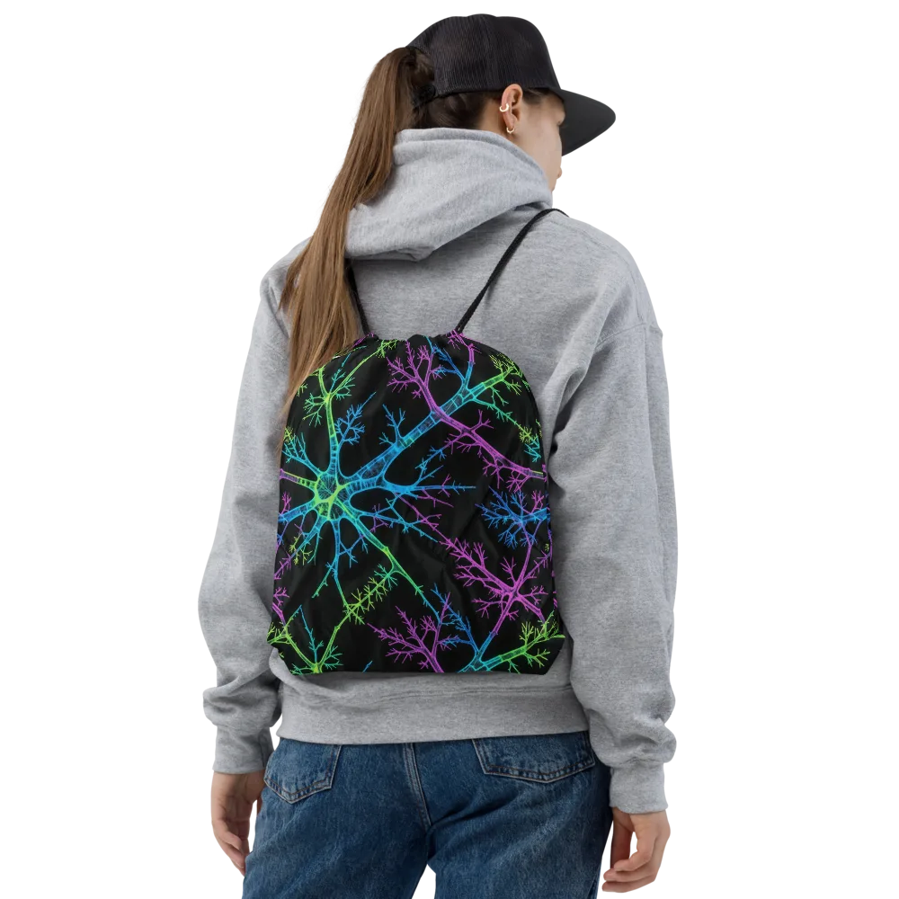 Ultraviolet Branch on Drawstring Bag — Front