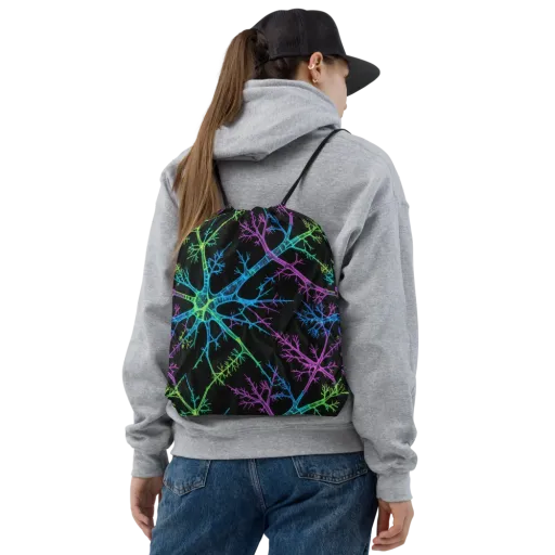Ultraviolet Branch on a Drawstring Bag