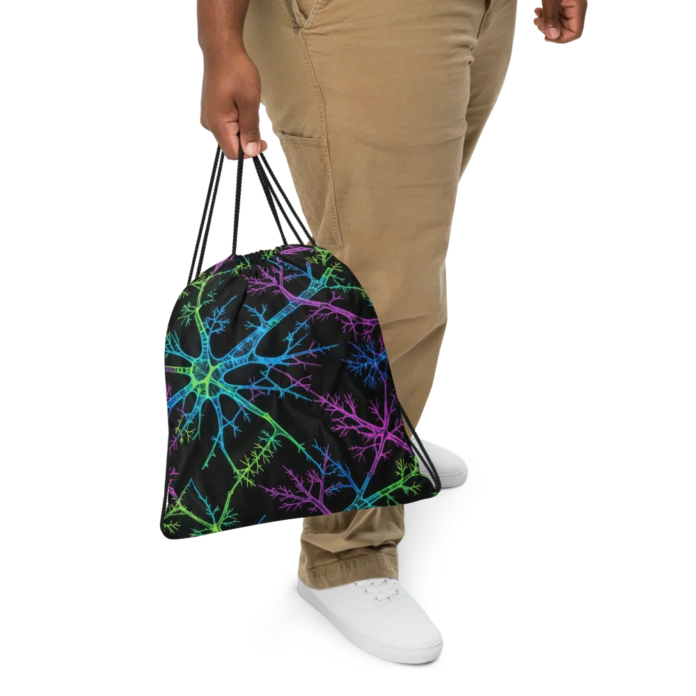 Ultraviolet Branch on Drawstring Bag — Front