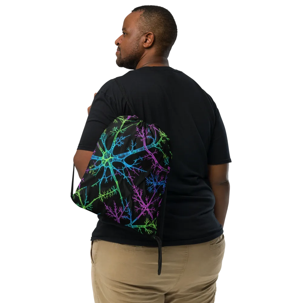 Ultraviolet Branch on Drawstring Bag — Front