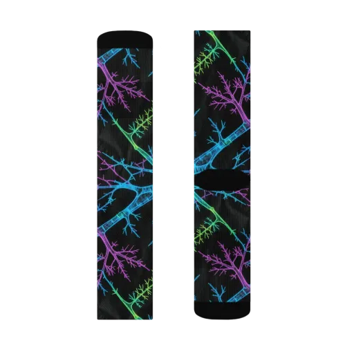 Ultraviolet Branch on a Socks