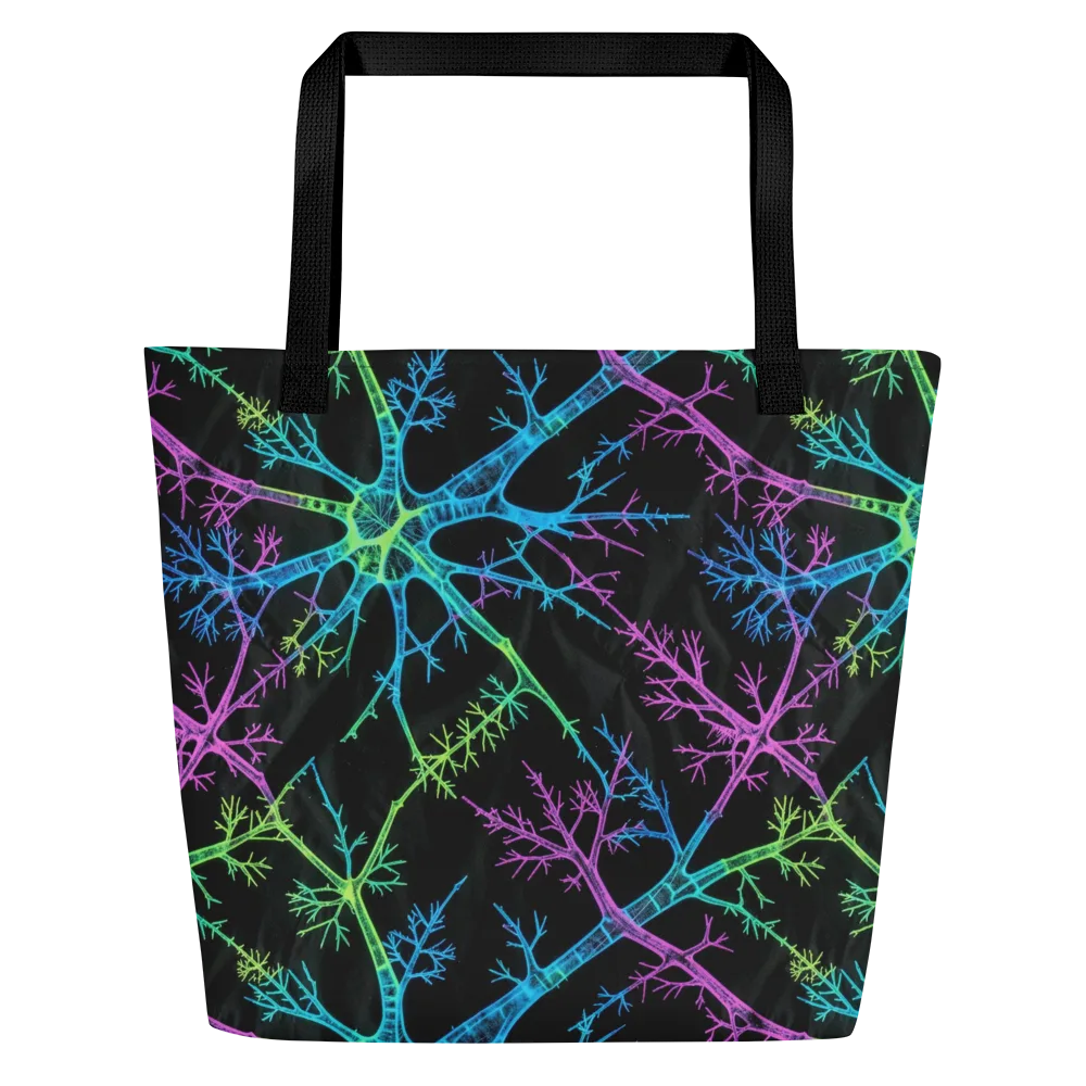 Ultraviolet Branch on Large Tote Bag W/ Pocket — Front