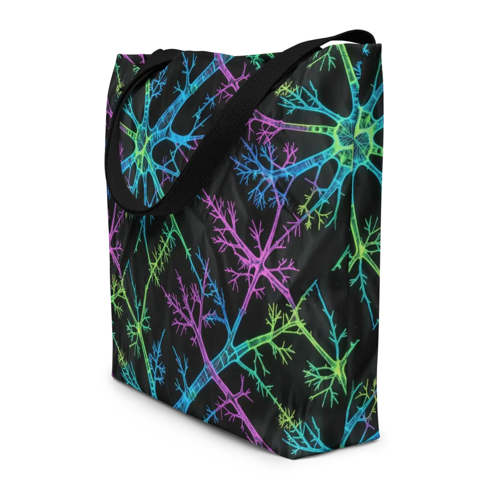 Ultraviolet Branch on Large Tote Bag W/ Pocket — Front