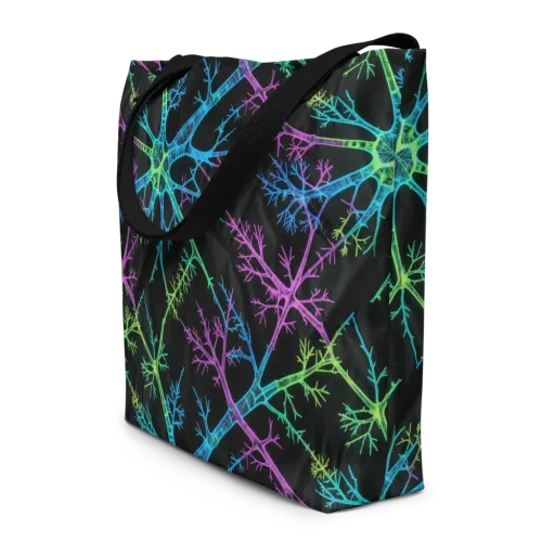 Ultraviolet Branch on a Large Tote Bag W/ Pocket