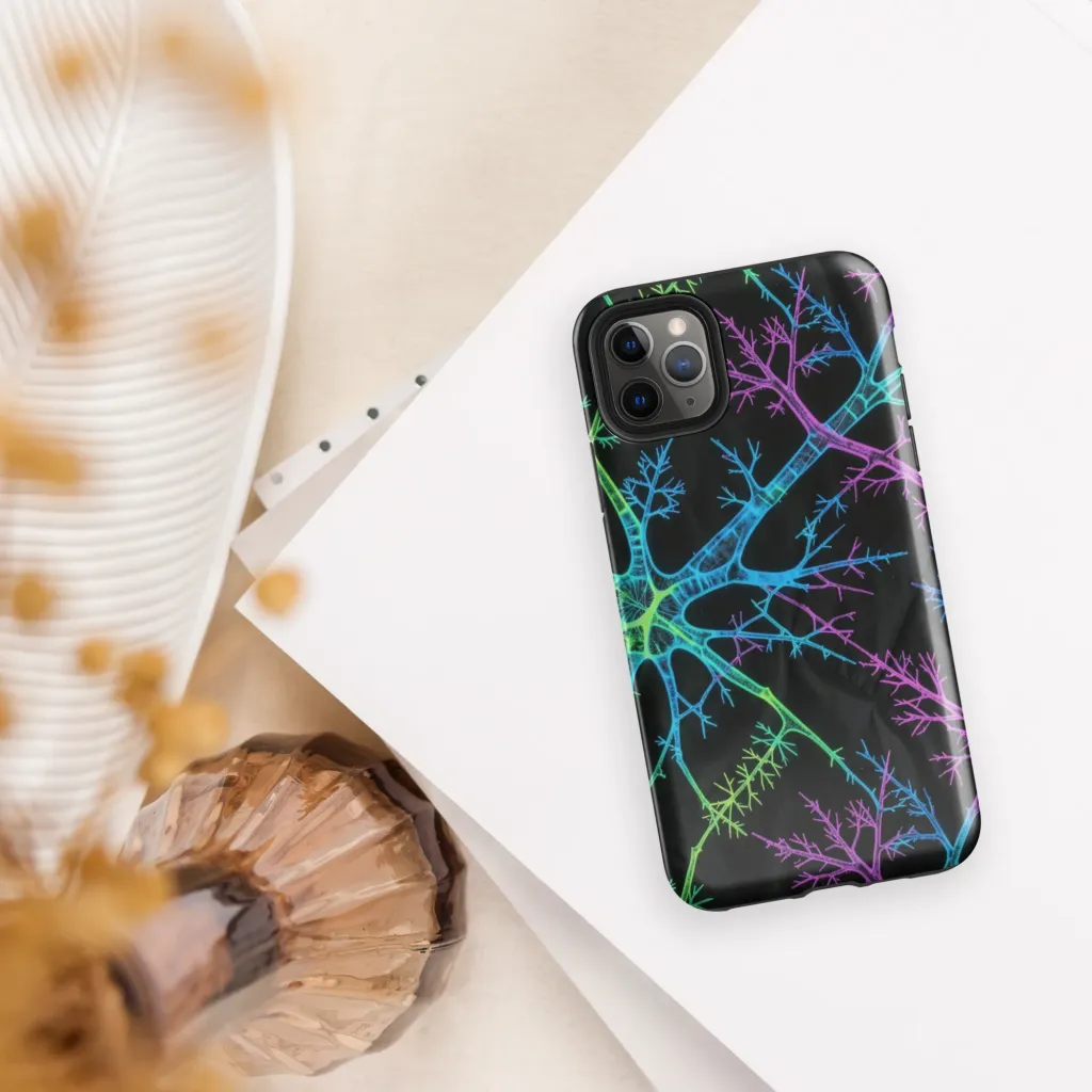 Ultraviolet Branch on Tough Case for iPhone® — Front