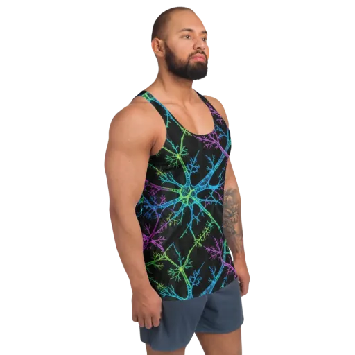 Ultraviolet Branch on a Men's Tank Top