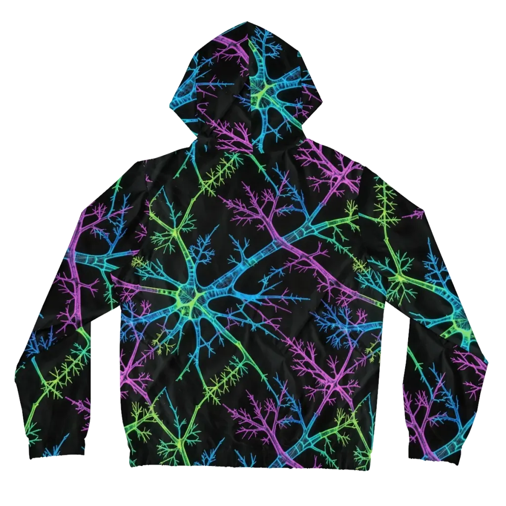 Ultraviolet Branch on Women's Full-Zip Hoodie — Back