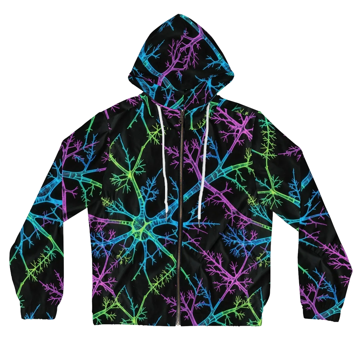 Ultraviolet Branch on Women's Full-Zip Hoodie — Front