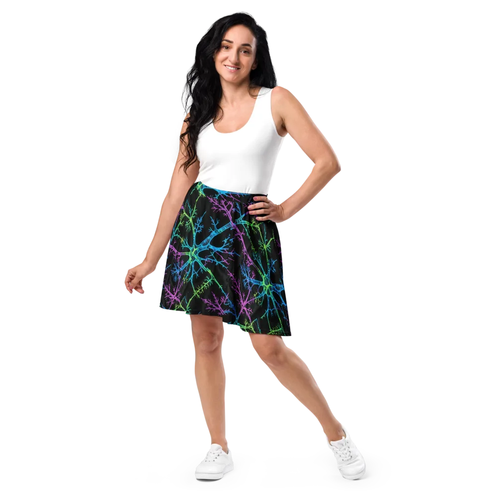 Ultraviolet Branch on Skater Skirt — Front