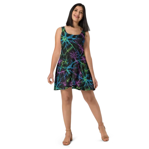 Ultraviolet Branch on a Skater Dress