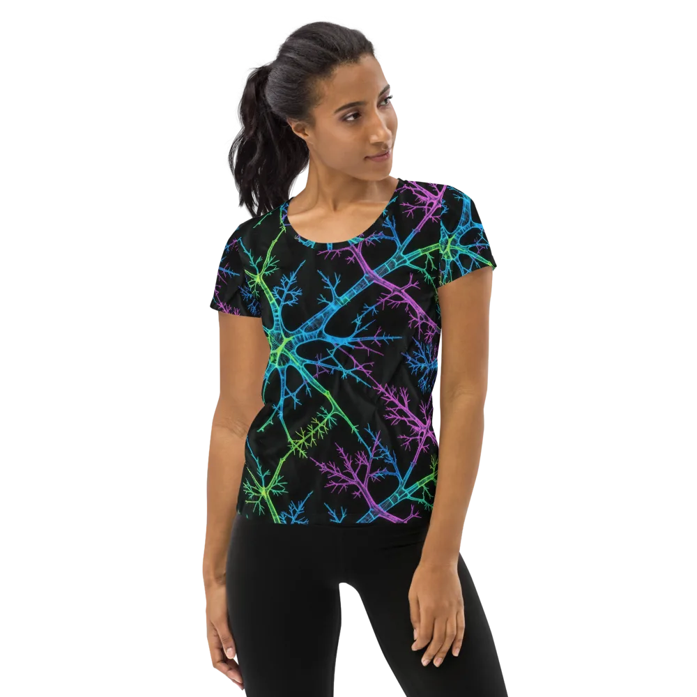 Ultraviolet Branch on Women's Athletic T-Shirt — Front