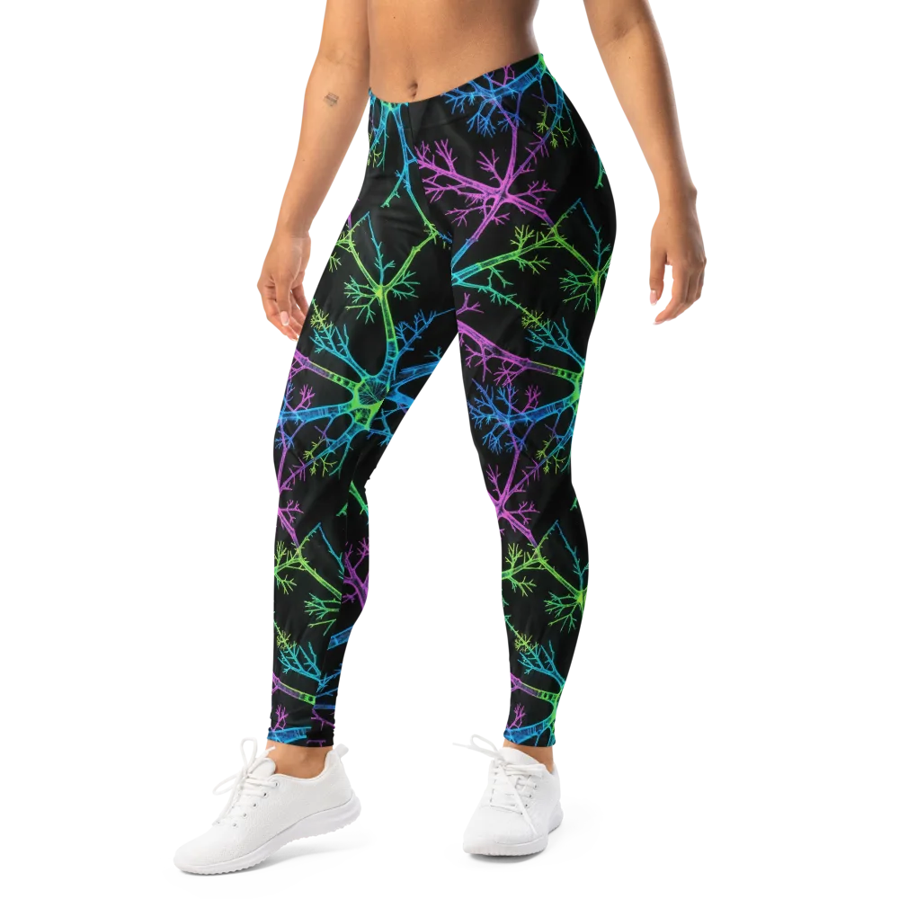 Ultraviolet Branch on Leggings — Left Front