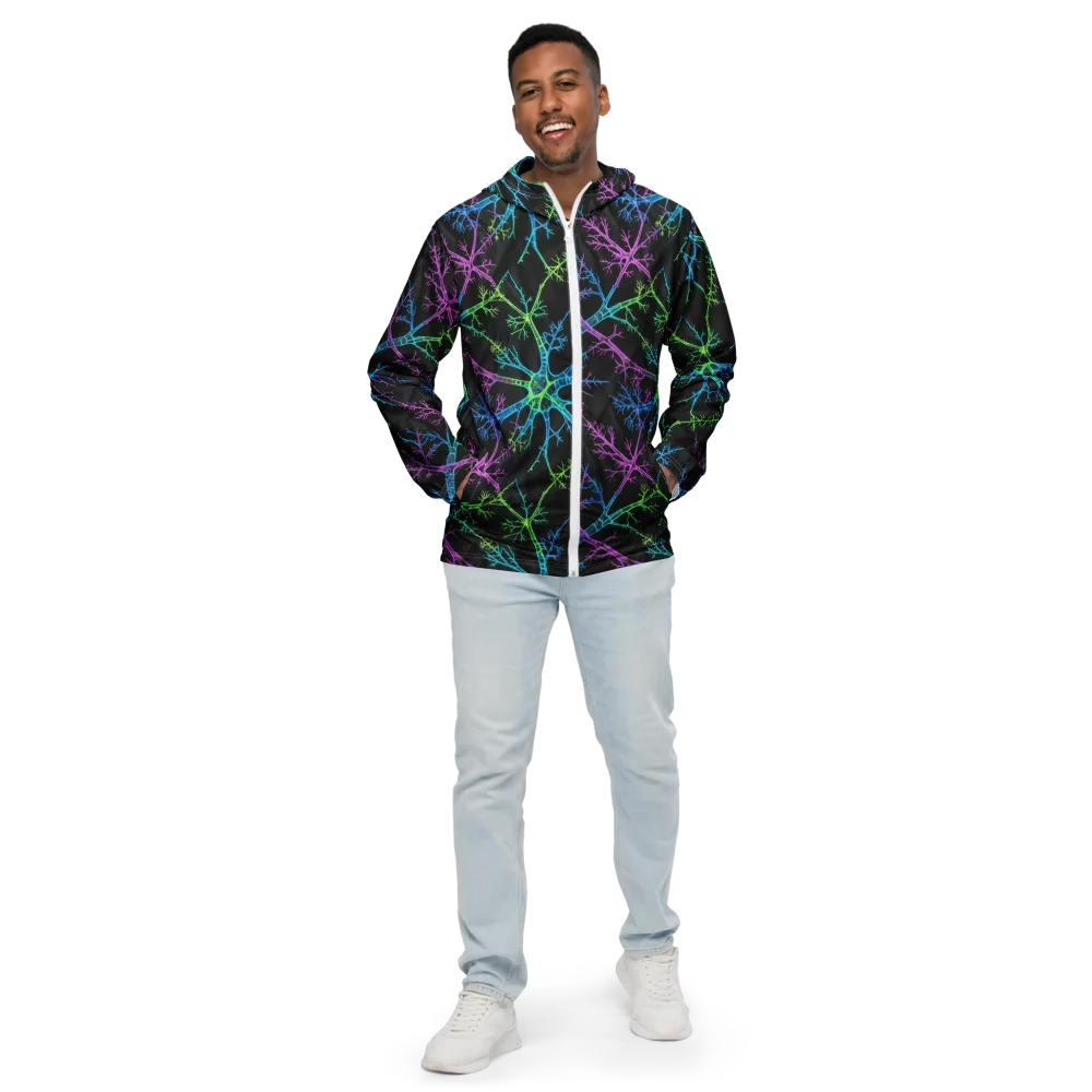 Ultraviolet Branch on Men's Windbreaker — Front
