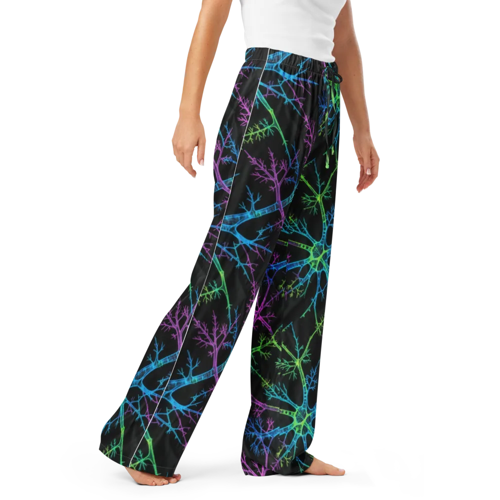 Ultraviolet Branch on Women's Pajama Pants — Right Front