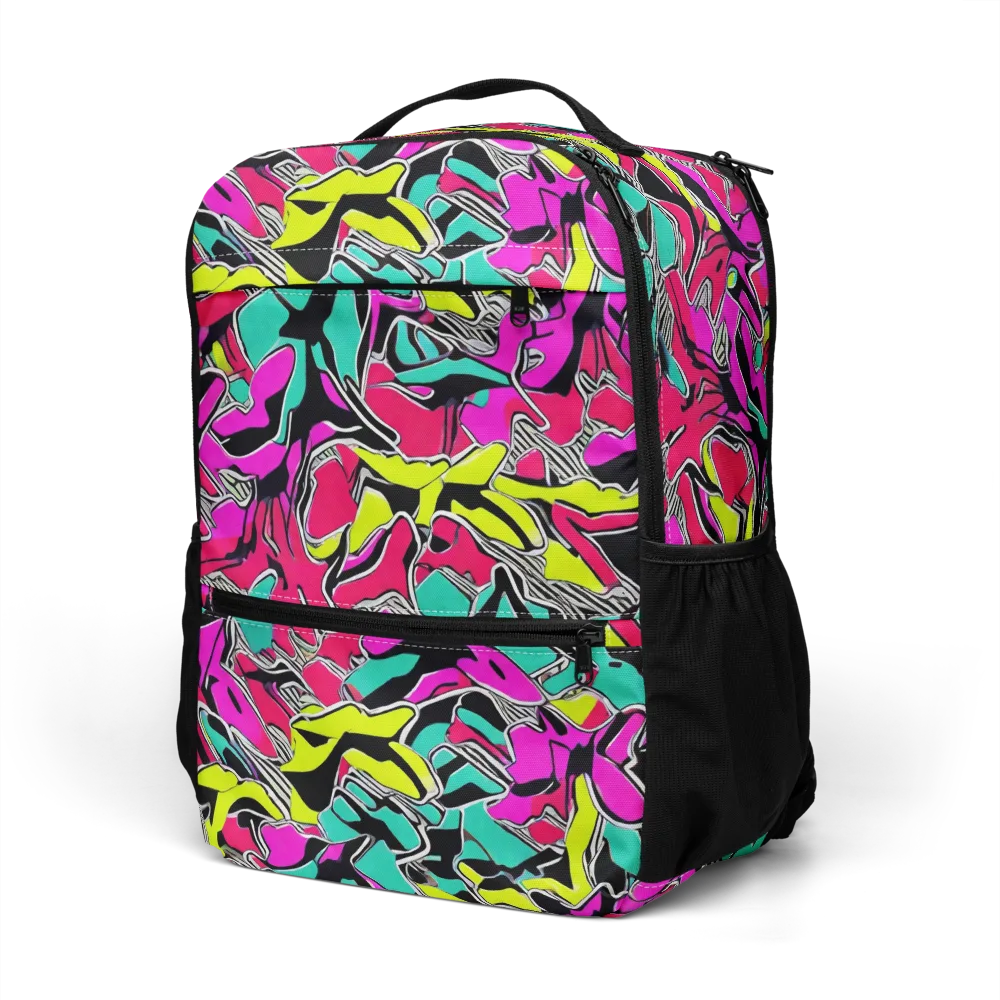Turbo Kaleidoscope on Utility Backpack — Left Front