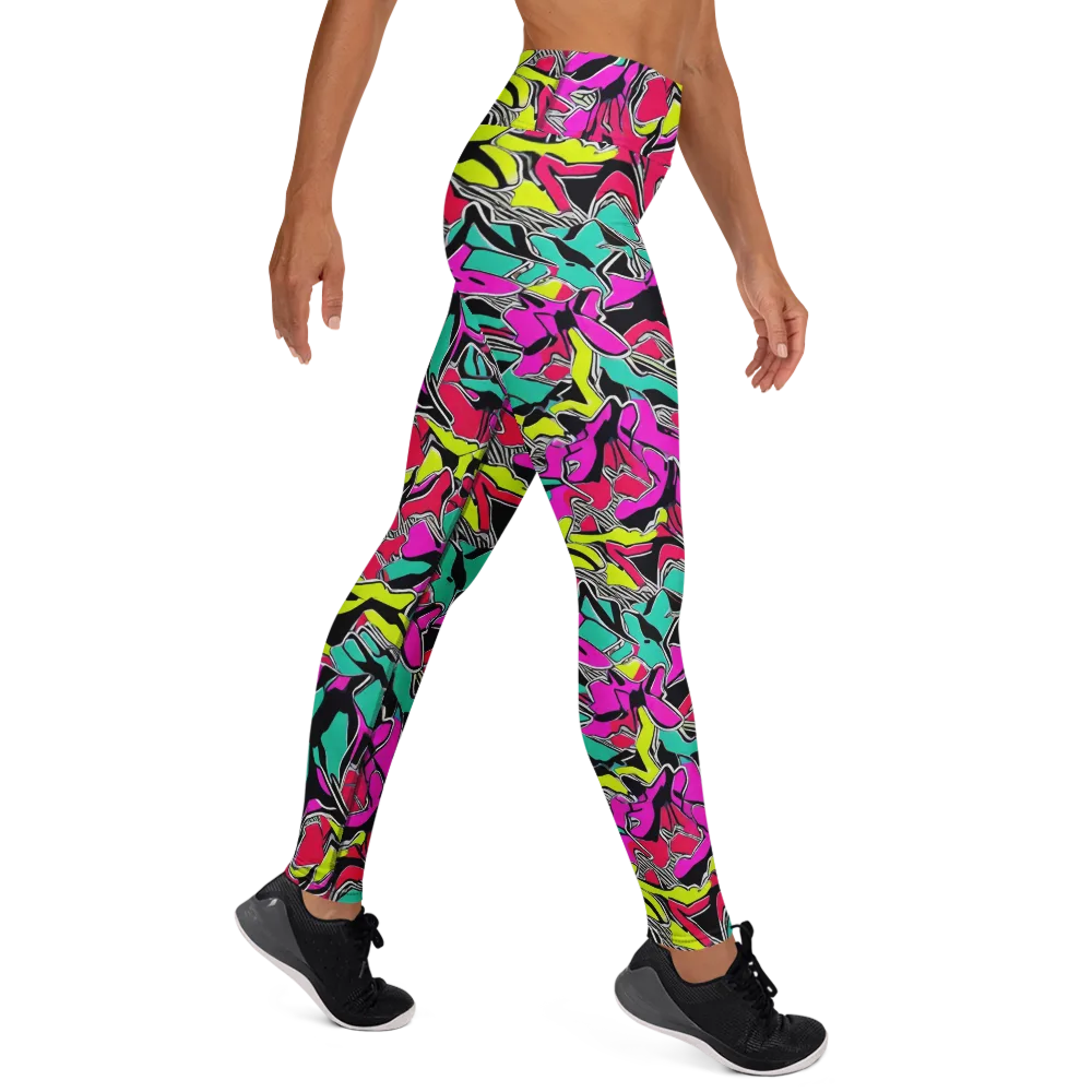 Turbo Kaleidoscope on Yoga Leggings — Right