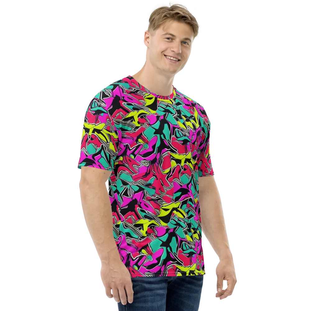 Turbo Kaleidoscope on Men's Crew Neck T-Shirt — Right