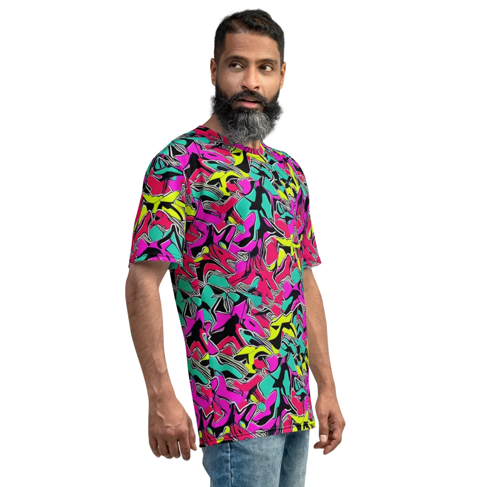 Turbo Kaleidoscope on Men's Crew Neck T-Shirt — Right