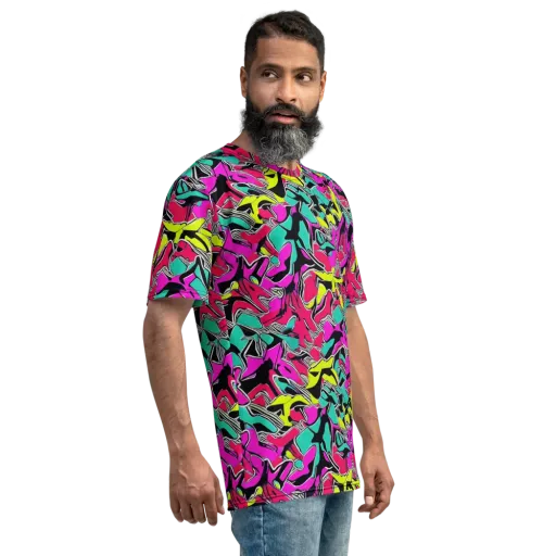 Turbo Kaleidoscope on a Men's Crew Neck T-Shirt