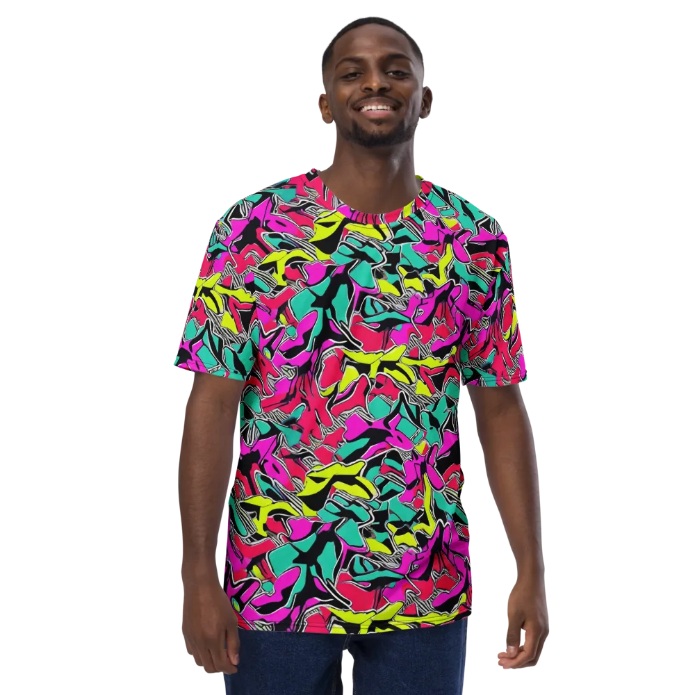 Turbo Kaleidoscope on Men's Crew Neck T-Shirt — Front