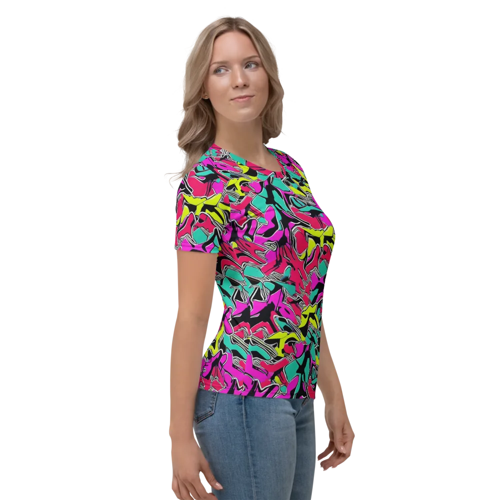 Turbo Kaleidoscope on Women's Crew Neck T-Shirt — Right