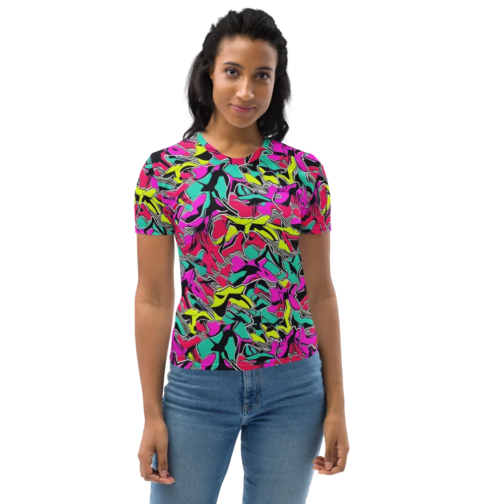 Turbo Kaleidoscope on Women's Crew Neck T-Shirt — Front
