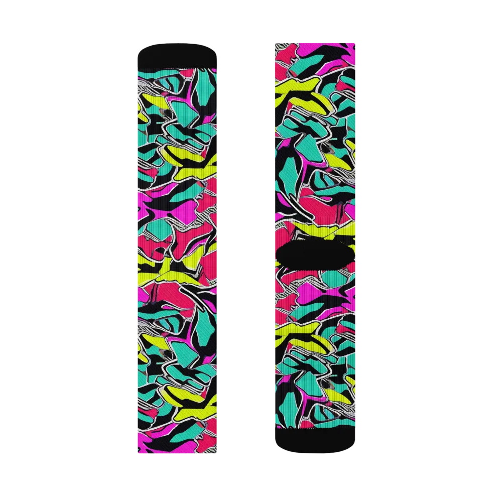 Turbo Kaleidoscope on Socks — Left Sock