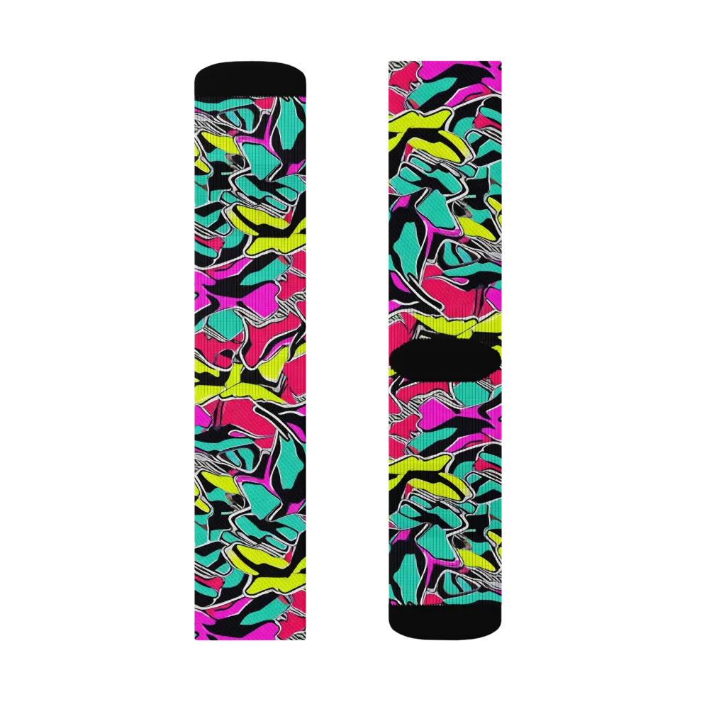 Turbo Kaleidoscope on Socks — Right Sock