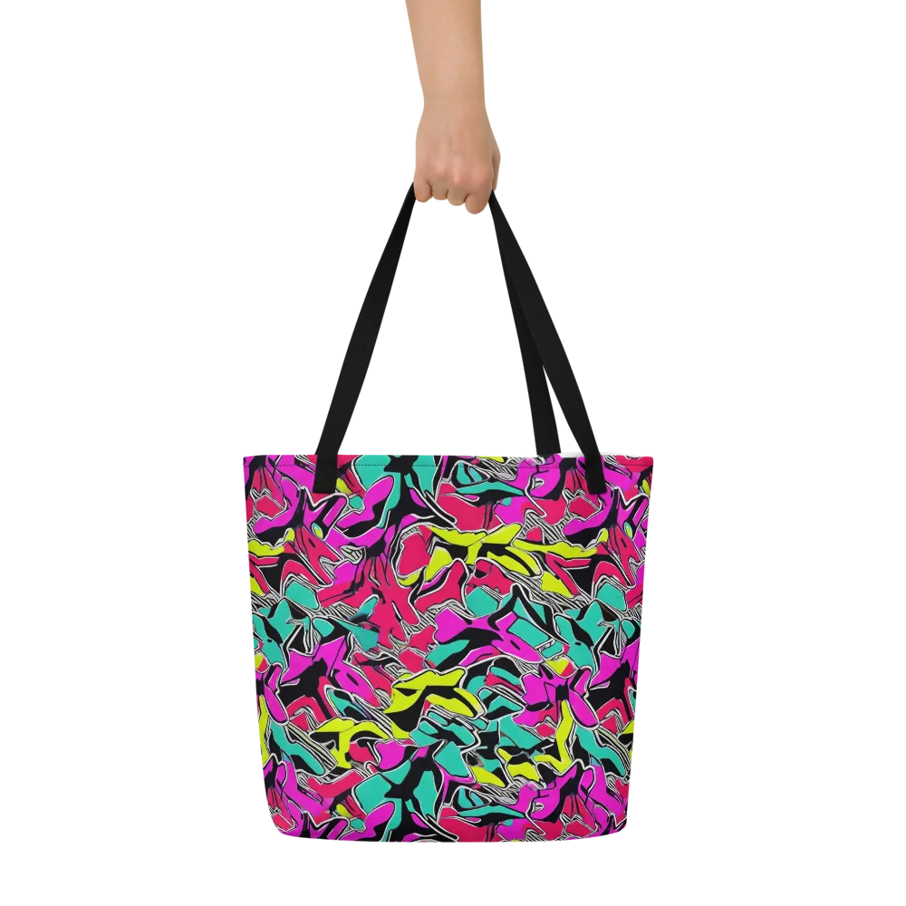 Turbo Kaleidoscope on Large Tote Bag W/ Pocket — Front