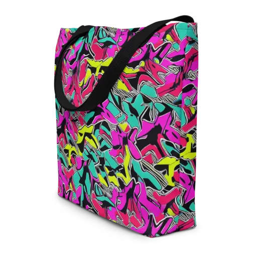 Turbo Kaleidoscope on a Large Tote Bag W/ Pocket