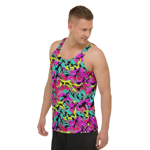 Turbo Kaleidoscope on a Men's Tank Top
