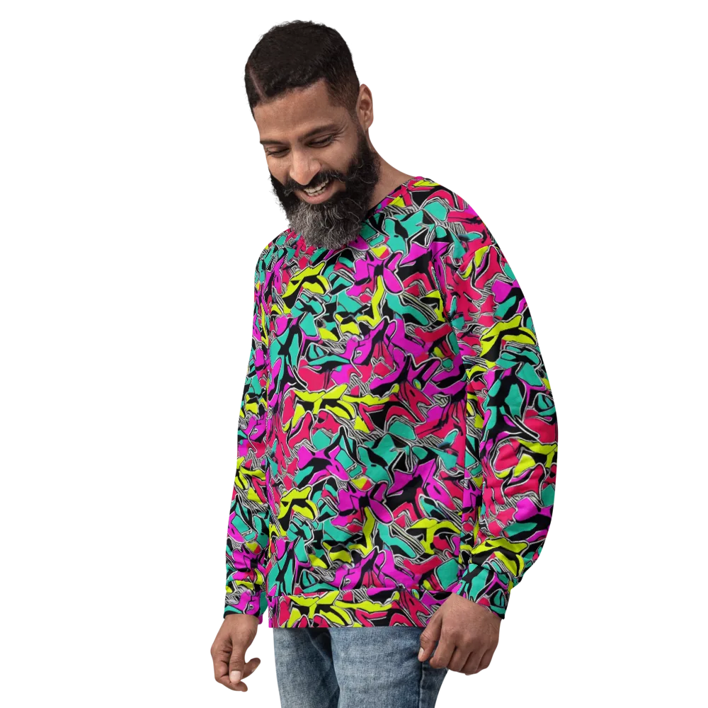 Turbo Kaleidoscope on Sweatshirt — Left Front
