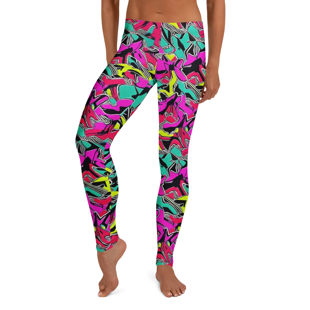 Turbo Kaleidoscope on Leggings — Front
