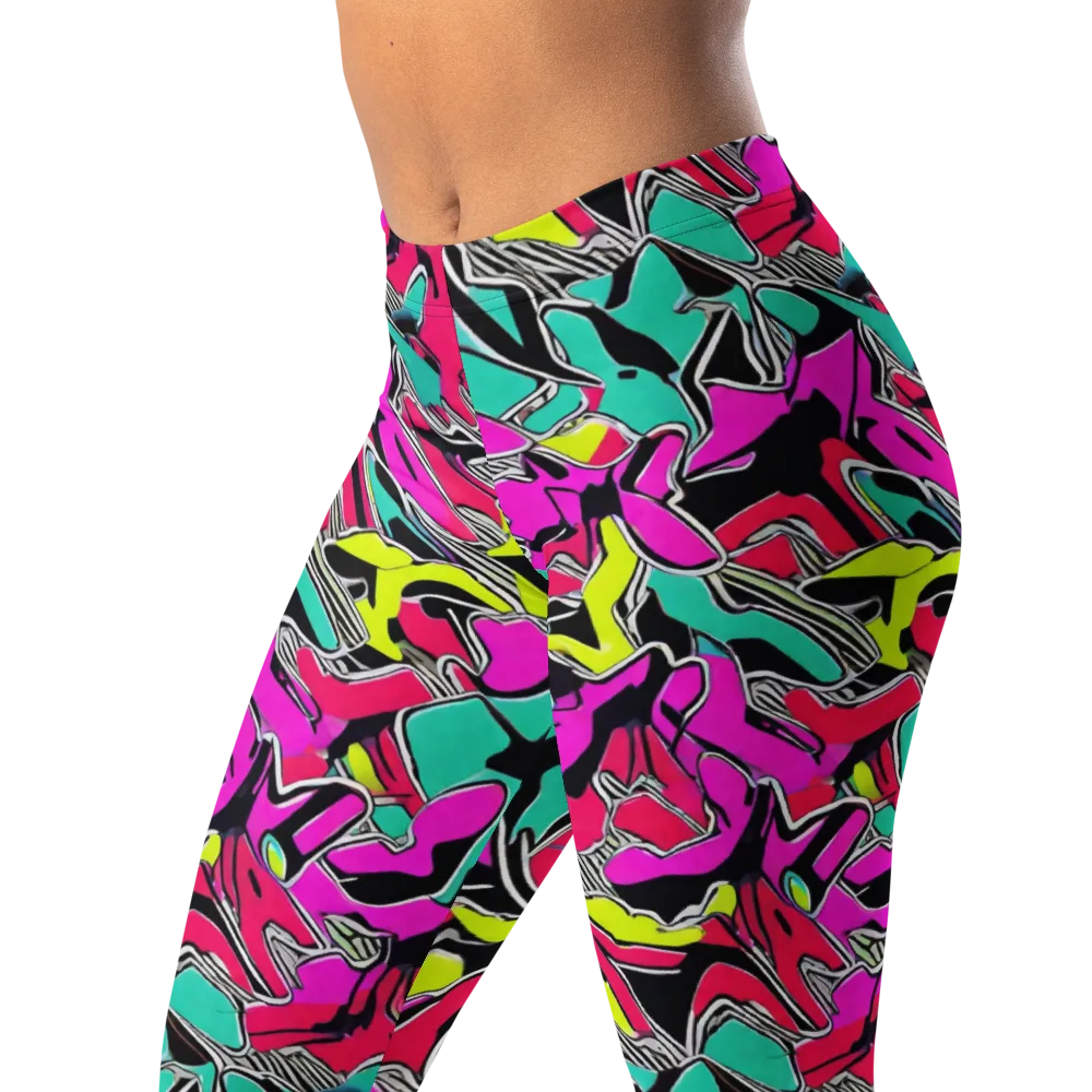Turbo Kaleidoscope on Leggings — Left Front