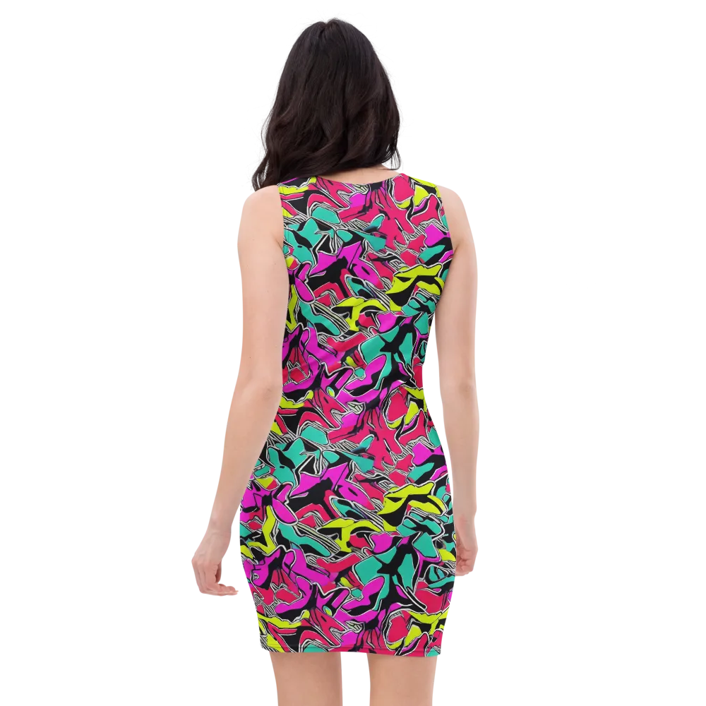 Turbo Kaleidoscope on Bodycon Dress — Back