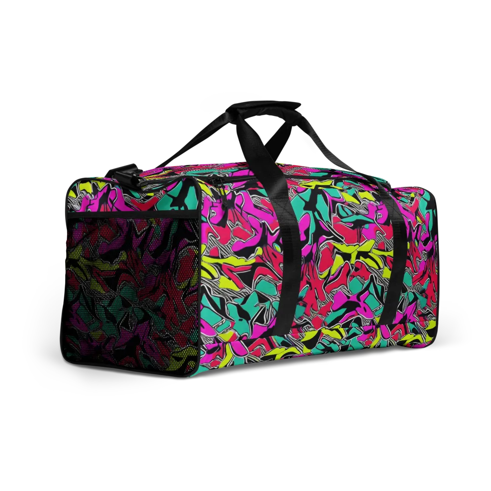 Turbo Kaleidoscope on Duffle Bag — Right Front