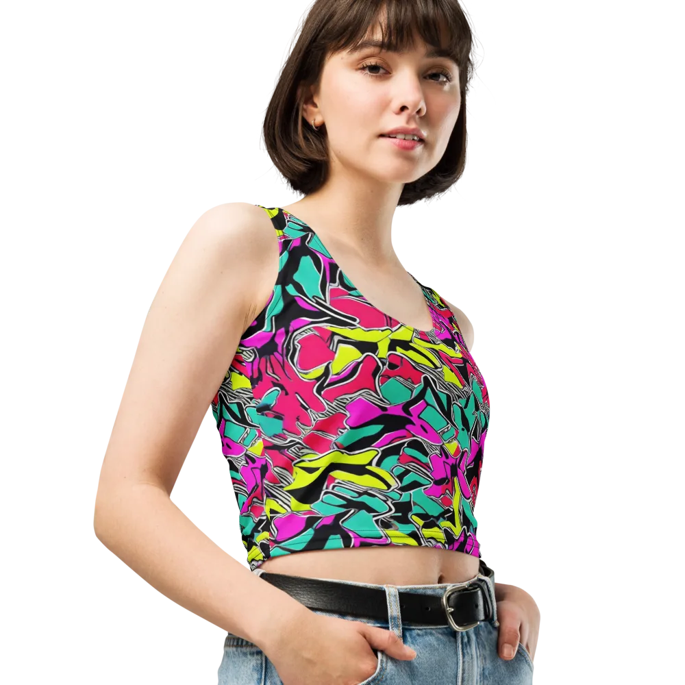 Turbo Kaleidoscope on Crop Top — Right Front