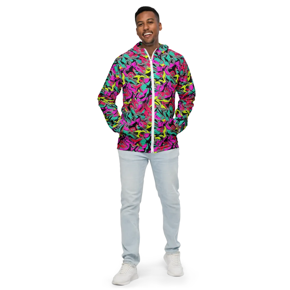 Turbo Kaleidoscope on Men's Windbreaker — Front