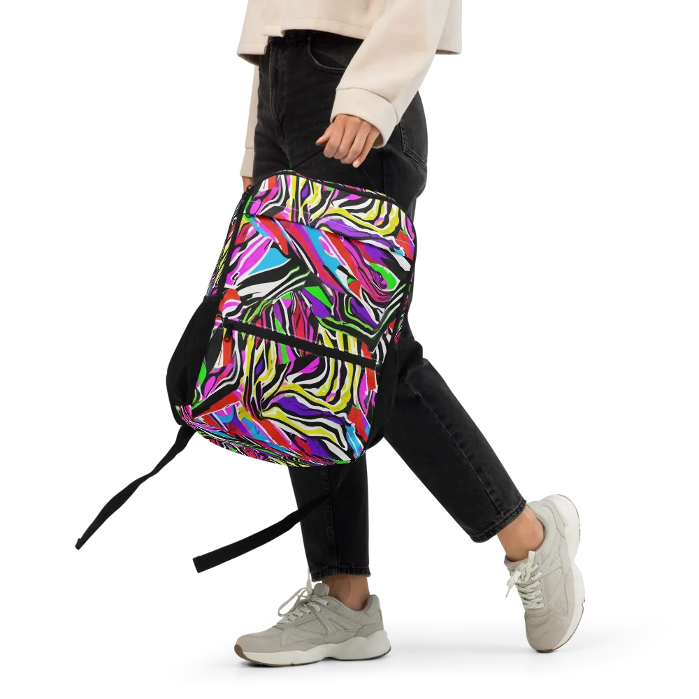 Neon Zebra Current on Utility Backpack — Front