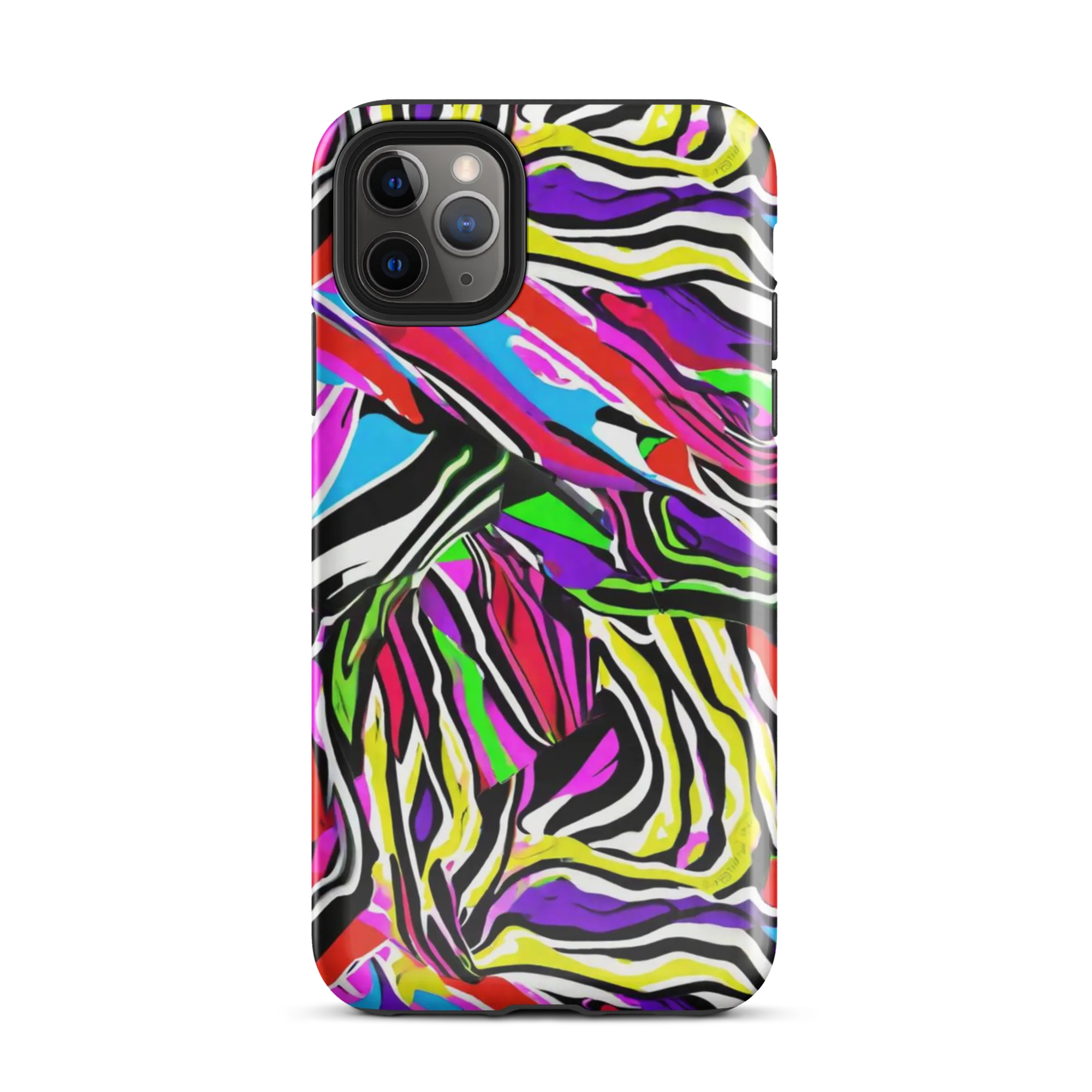 Neon Zebra Current on Tough Case for iPhone® — Front