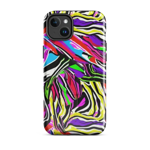 Neon Zebra Current on a MagSafe Tough Case for iPhone®