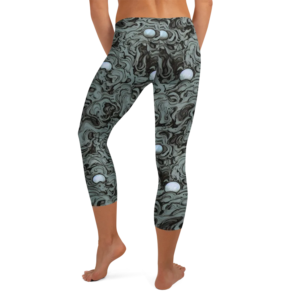 Caruso Swirl on Capri Leggings — Back