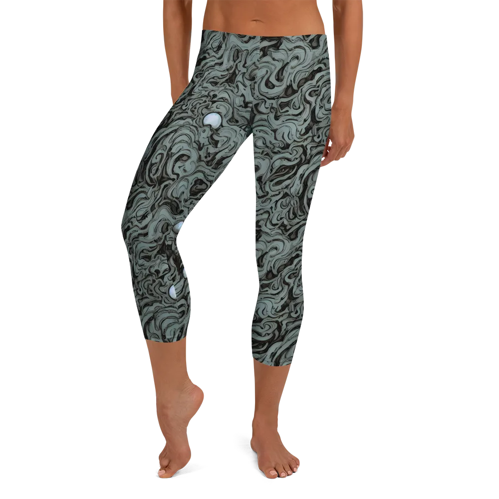 Caruso Swirl on Capri Leggings — Front