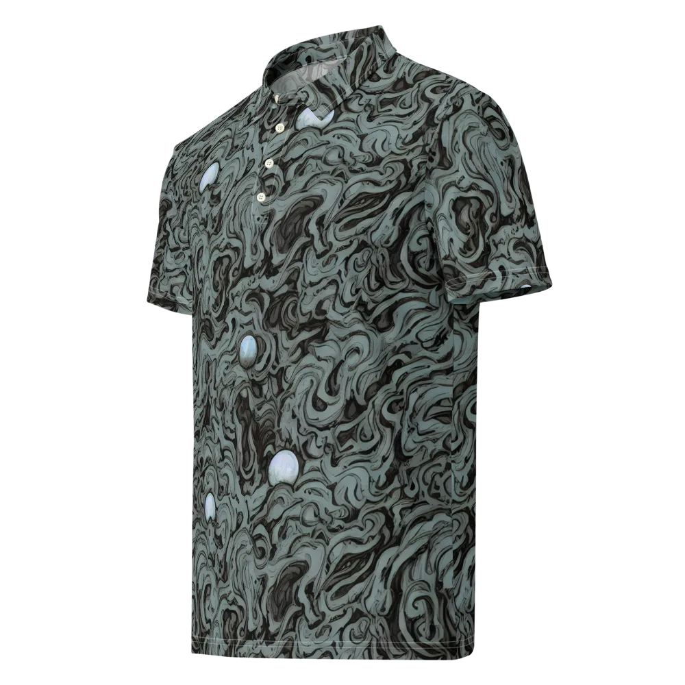 Caruso Swirl on Men's Slim Fit Polo Shirt — Left Front
