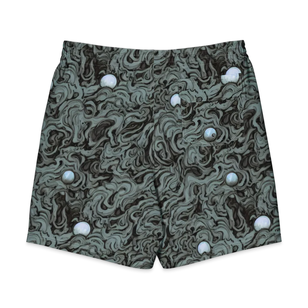 Caruso Swirl on Men's Board Shorts — Back