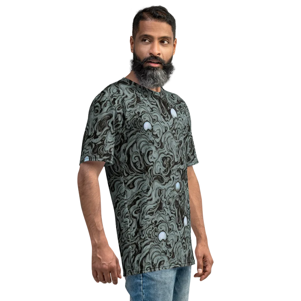 Caruso Swirl on Men's Crew Neck T-Shirt — Right