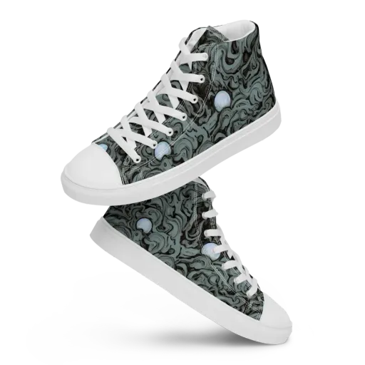 Caruso Swirl on a Men's High Top Canvas Shoes