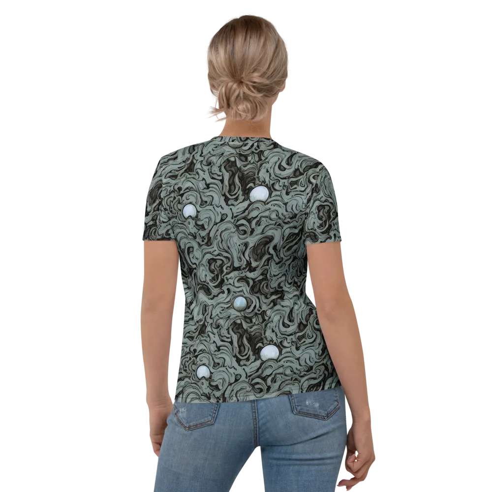 Caruso Swirl on Women's Crew Neck T-Shirt — Back